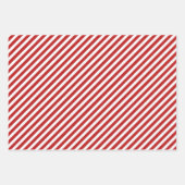 Cute Boxer en Red Striped Kerstmis Inpakpapier Vel (Voorkant 3)