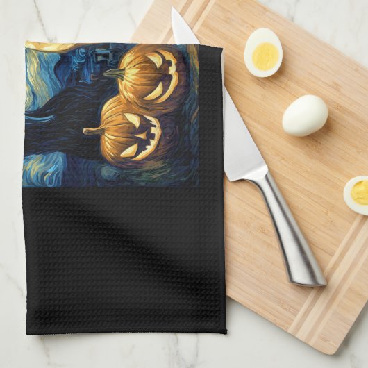 Cute Boxer Halloween Jack O Lantern Pumpkin Face S Theedoek (Quarter Fold)