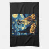 Cute Boxer Halloween Jack O Lantern Pumpkin Face S Theedoek (Verticaal)