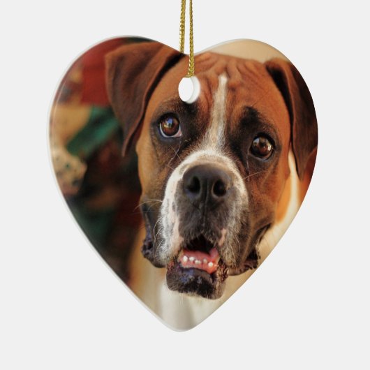Cute Boxer Keramisch Ornament (Rechts)