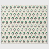 Cute Boxer met Kerstmis met kerstmis van Santa Hat Cadeaupapier (Vlak)