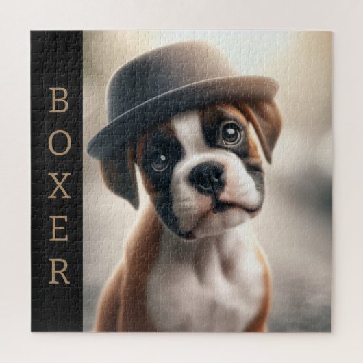 Cute Boxer Puppy – Stylish Dog Art Legpuzzel (Verticaal)