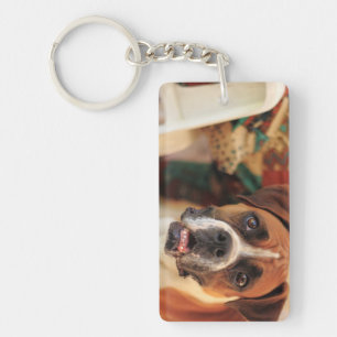 Cute Boxer Sleutelhanger