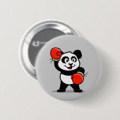 Cute Boxing Panda Ronde Button 5,7 Cm (Voorkant /achterkant)