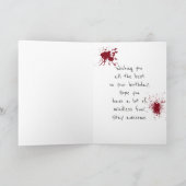 Cute Boy and Girl Zombie Happy Birthday Kaart (Binnen)