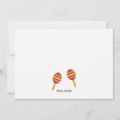 Cute Boy and Trumpet Mexican Fiesta Birthday Party Kaart (Achterkant)