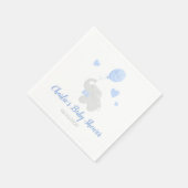 Cute Boy Baby shower Elephant Balloon Napkin Servet (Hoek)