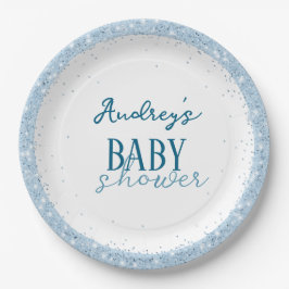 Cute Boy Baby shower Papieren Bordje