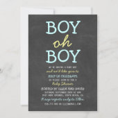 Cute Boy Baby Shower-uitvindingen Kaart (Voorkant)