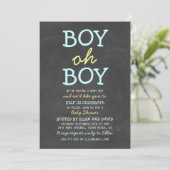Cute Boy Baby Shower-uitvindingen Kaart (Staand voorkant)