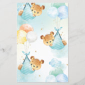 Cute Boy Beer Balloons Goed wenst Baby shower (Achterkant)