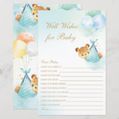 Cute Boy Beer Balloons Goed wenst Baby shower (Voorkant / Achterkant)