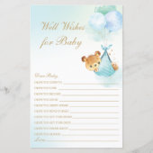 Cute Boy Beer Balloons Goed wenst Baby shower (Voorkant)