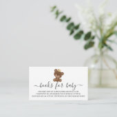 Cute Boy Beer Books for Baby shower Request Informatiekaartje (Staand voorkant)