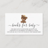 Cute Boy Beer Books for Baby shower Request Informatiekaartje (Voorkant)