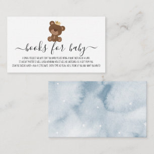 Cute Boy Beer Books for Baby shower Request Informatiekaartje