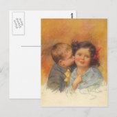 Cute Boy die een kus op de wang gooit Briefkaart (Voorkant / Achterkant)