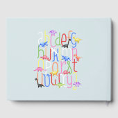 Cute Boy Dinosaur ABC Alphabet Baby shower Gastenboek (Achterkant)