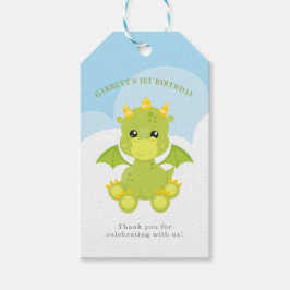 Cute Boy Dragon 1st Birthday Cadeaulabel