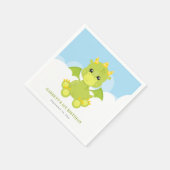 Cute Boy Dragon 1st Birthday Servet (Hoek)