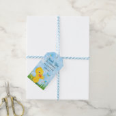 Cute Boy Ducking and Butterfly Baby shower Favor Cadeaulabel (Met Touw)