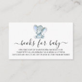 Cute Boy Elephant Books for Baby shower Request Informatiekaartje (Voorkant)
