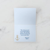 Cute boy elephant sailor thank you folded card bedankkaart (Binnen)