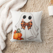 Cute Boy Geest en Pompoen Halloween Sierkussen (Deken)