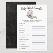 Cute Boy Ghost Baby Word Scramble Game (Voorkant / Achterkant)