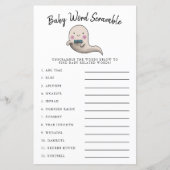 Cute Boy Ghost Baby Word Scramble Game (Voorkant)