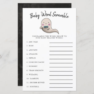 Cute Boy Ghost Baby Word Scramble Game