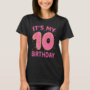 Cute Boy Girl Kind 10 jaar oud Het is mijn tiende T-shirt