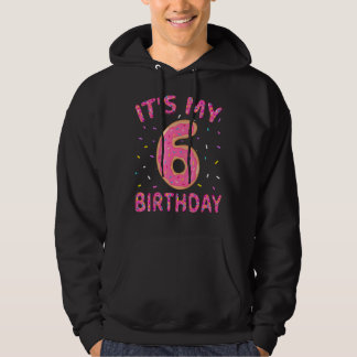 Cute Boy Girl Kind 6 jaar oud Het is mijn zesde ve Hoodie