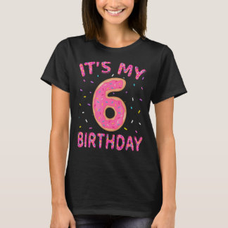 Cute Boy Girl Kind 6 jaar oud Het is mijn zesde ve T-shirt