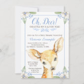 Cute Boy Herten Baby Shower Uitnodigingen (Voorkant)