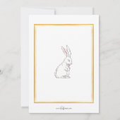 Cute Boy Hugging Easter Bunny Feestdagenkaart (Achterkant)