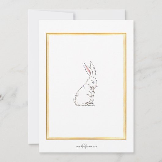 Cute Boy Hugging Easter Bunny Feestdagenkaart (Achterkant)