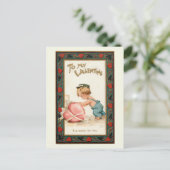 Cute Boy met Valentijn Heart Briefkaart (Staand voorkant)