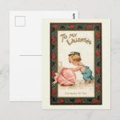 Cute Boy met Valentijn Heart Briefkaart (Voorkant / Achterkant)