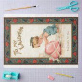 Cute  Boy met Valentijn Heart Tissuepapier (Craft)