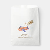 Cute Boy Minimal Aviator Airplane Baby Shower  Bedankzakje (Voorkant)