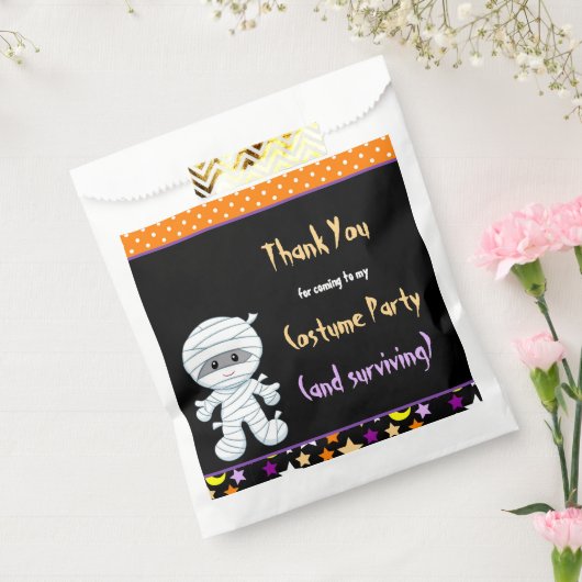Cute Boy Mummy Halloween Costume Party Bedankzakje (Gezegeld)