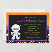 Cute Boy Mummy Halloween Costume Party Kaart (Voorkant)