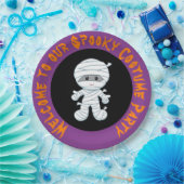 Cute Boy Mummy Halloween Costume Party Papieren Bordje (Feest)