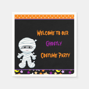 Cute Boy Mummy Halloween Costume Party Servet
