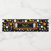 Cute Boy Mummy Halloween Costume Party Waterfles Etiket (Enkel label)