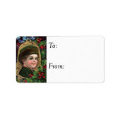 Cute Boy op Bell Ornament  Gift Label (Voorkant)