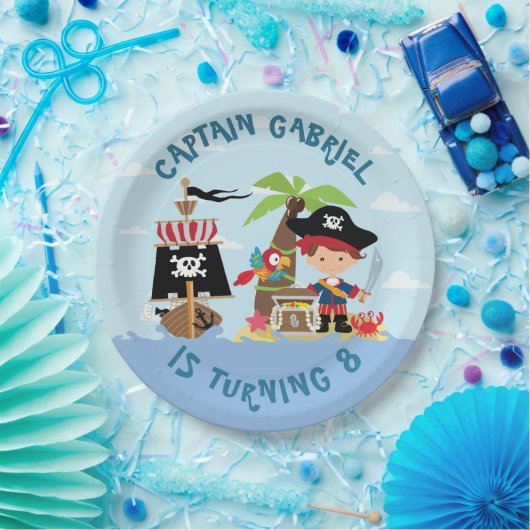 Cute Boy Pirate Party Paper Bord (Feest)