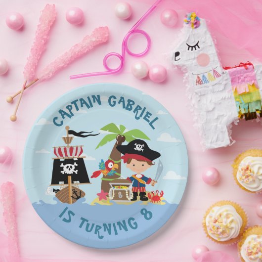 Cute Boy Pirate Party Paper Bord (Feest)