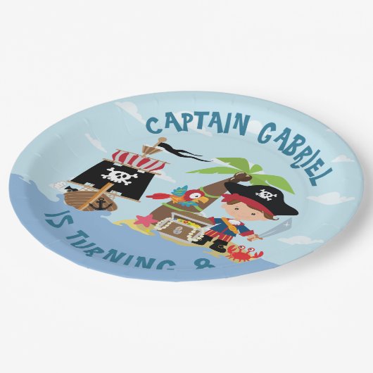 Cute Boy Pirate Party Paper Bord (Gekanteld)